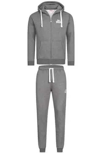 Produktbild: Lonsdale Men's CROACHY Hooded Sweatshirt, Marl Ash/White, L