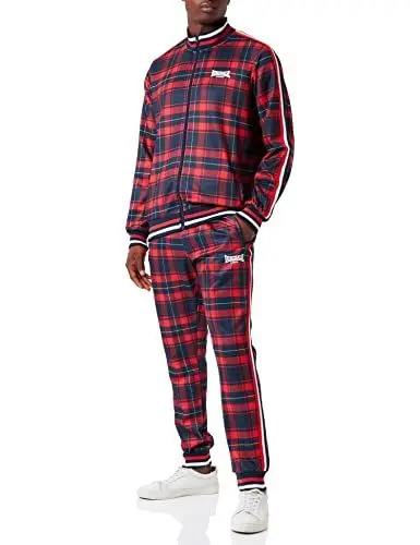 Produktbild: Lonsdale Herren WICKSTONE Trainingsanzug, Rot/Blau, 3XL