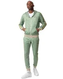 Produktbild: Lonsdale Men's LITTLESTONE Trainingsanzug, Green/Yellow/Ecru, XL