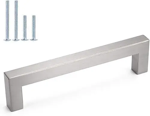 Produktbild: LONTAN 10 Stück Küchengriffe 128mm lochabstand Möbelgriffe Edelstahl Küchengriffe Edelstahl Gebürstet Schrankgriffe Griffe für Küchenschränke Türgriffe Küche Schubladengriffe