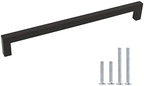 Produktbild: LONTAN 10 Stück Küchengriffe Schwarz 320mm lochabstand Schrankgriffe Schwarz Griffe für Küchenschränke Griffe Küche Schwarz Griffe Möbel Schrankgriffe Edelstahl Türgriffe Küche