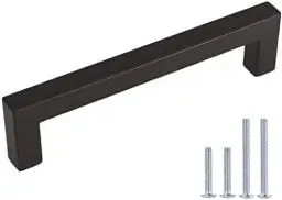 Produktbild: LONTAN 10 Stück Schrankgriffe Schwarz Küchengriffe 96mm Bohrlochabstand Möbelgriffe Schwarz Türgriff Modern Griffe für Küchenschränke Schwarze Griffe Küche Griffe Möbel