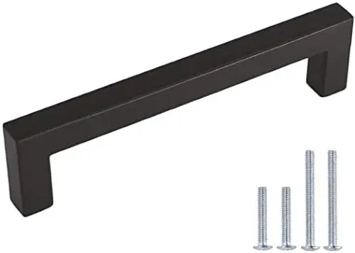 Produktbild: LONTAN 20 Stück Schrankgriffe 128mm lochabstand Möbelgriffe Schwarz Küchengriffe Schwarz Griffe für Küchenschränke Schwarz Küchenschrank Griffe Schwarz Griffe Küche Griffe Möbel
