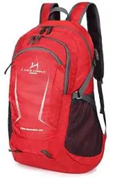 Produktbild: Loocower 45L Leichte Packable Reiserucksack Wanderrucksack, Multifunktionale Tagesrucksack, Faltbare Camping Trekking Rucksäcke, Utra Leicht Outdoor Sport Rucksäcke Tasche - Red