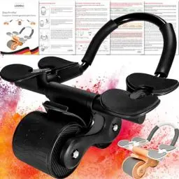 Produktbild: LOODIA Bauchtrainer für zuhause, Bauchroller Bauchmuskeltrainer, Bauchtrainer Roller, Bauch Trainingsgerät, Automatisches Rebound Bauchrad, Ab Roller, Sliders Fitness, Sport Fitness Geräte Zuhause
