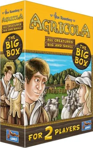 Produktbild: Lookout, Agricola – Die Bauern und das liebe Vieh Big Box, Grundspiel + Erweiterung, Familienspiel, Brettspiel, 2 Spieler, Ab 10+ Jahren, 30 Minuten, Deutsch
