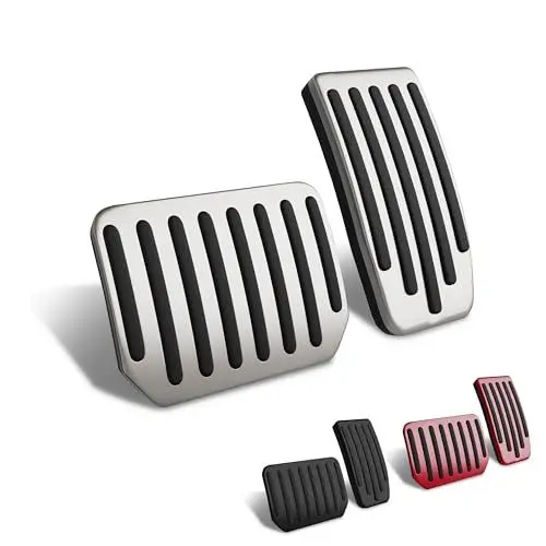 Produktbild: loonara PedalPower Hochleistungs-Pedal-Set – Passend für Tesla Model Y & Model 3 (inkl. Highland) – Premium Tesla Zubehör für bessere Fahrzeugkontrolle & modernes Design