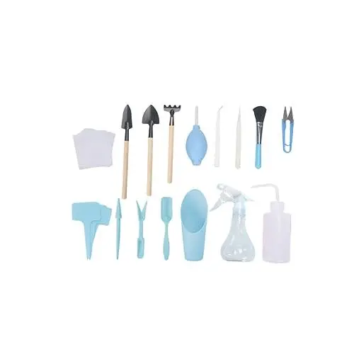 Produktbild: LOORGVEL 16Stücke Teiliges Gartengeräte Set für Sukkulenten Pflanzenwerkzeuge mit Schaufellöffel Sprühflasche für Gartenliebhaber und Professionelle