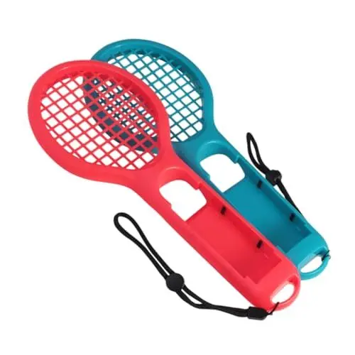 Produktbild: LOORGVEL 2 STÜCK Tennis Schläger Handgriff für Switch Sportspiel Zubehör Kompatibel mit Tennis Spiel Einfache Installation Design für Spieleerlebnis