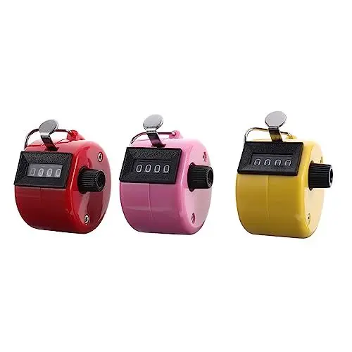 Produktbild: LOORGVEL 3 Stück Handzähler Präzises Fitness Gadget zur Sportüberwachung Tragbar für Verschiedene Aktivitäten und Anwendungen Zufällige Farbe