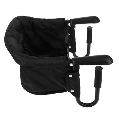 Produktbild: LOORGVEL Esszimmerstuhl für Popcorn-Eimer Essstühle Zinn Messstab Messstab Popcorn-Boxen für Partys kinderhochstuhl picknick faltbar Tischstuhl für hohe Stühle Plastik Black