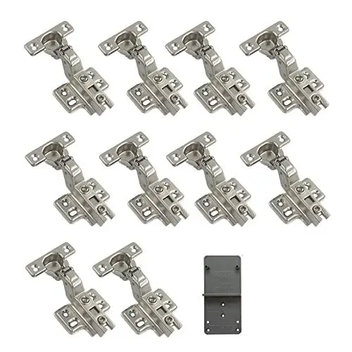 Produktbild: LOOTICH 90 Grad Innenanschlag 26 mm Soft Close Hydraulisch Minischarnier Automatikscharniere mit Integriertem Dämpfer Schranktür Scharniere Topfscharnier für Küchenschrank Kleiderschrank 10 Stück
