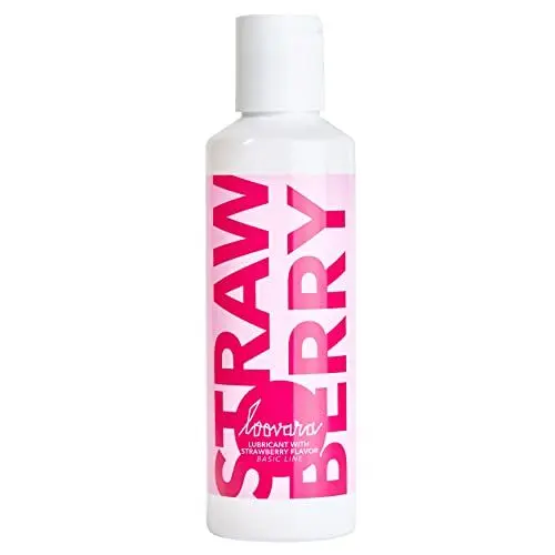 Produktbild: Loovara Gleitgel Erdbeer Geschmack 100 ml - STRAWBERRY – essbares Gleitgel auf Wasserbasis mit Erdbeer-Geschmack, Vegan, natürlich, dermatologisch getestet, kondomsicher Sex-Toy geeignet