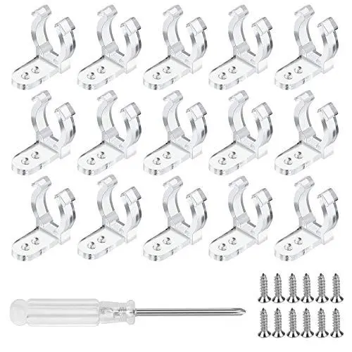 Produktbild: LOPOTIN 100 Stück Befestigungsclips Lichtschlauch LED Strips Clips mit 200 Schrauben 1 Kreuzschlitzschraubendreher Halterung Lichterschlauch Transparenten Lichtclips Befestigung