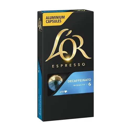 Produktbild: L'OR Kaffeekapseln Espresso Decaffeinato, elegant & süß, Intensität 6/13, 10 Getränke, Nespresso* kompatible Kaffee Kapseln, 10 Kapseln