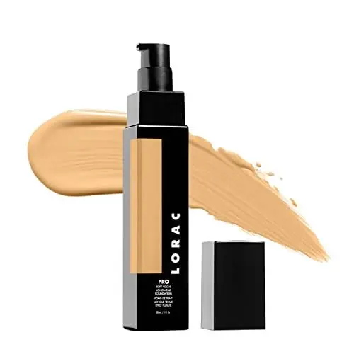 Produktbild: LORAC PRO Foundation, Make-up - Foundation, cremige Make-up Base, mittlere bis volle Deckkraft, mit Vitamin C, ohne Duftstoffe und vegan, Cruelty Free, Farbton 4 Grundierung
