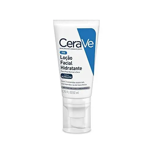 Produktbild: CeraVe Feuchtigkeitscreme für das Gesicht, Regenerierende Nachtcreme für trockene bis sehr trockene Haut, Creme mit Hyaluron und 3 essenziellen Ceramiden, Auch für Allergiker geeignet, 52 ml