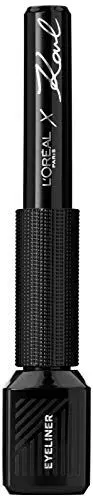 Produktbild: L'Oréal Paris Karl Lagerfeld Eyeliner Nr. 11 Rock Blue Black, metallic-schwarzer Flüssig-Eyeliner aus der exklusiven Karl Lagerfeld Kollektion, limitiert, 2.5 ml