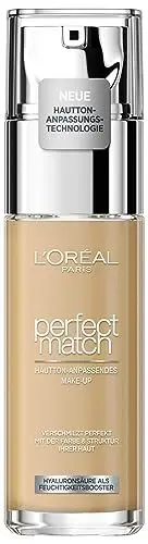 Produktbild: L'Oréal Paris Make up, Flüssige Foundation mit Hyaluron und Aloe Vera, True Match Make-Up, 4.N Neutral Light Medium