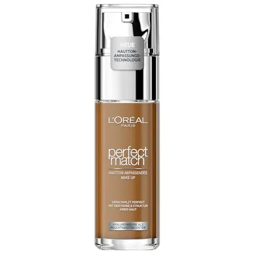 Produktbild: L'Oréal Paris Make up, Flüssige Foundation mit Hyaluron und Aloe Vera, Perfect Match Make-Up, Nr. 8N Cappuccino, 30 ml