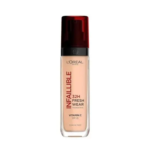 Produktbild: L'Oréal Paris Make-up, Wasserfest und langanhaltend, Flüssige Foundation mit LSF 25, Infaillible 32H Fresh Wear Make-up, Nr. 145 Rose Beige, 30 ml