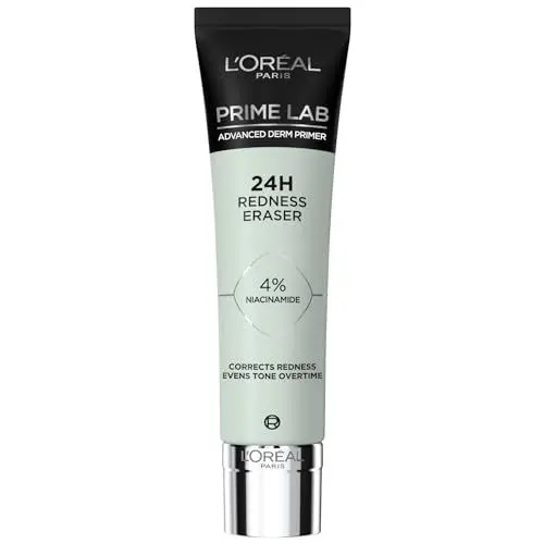 Produktbild: L'Oréal Paris Redness Eraser Primer, Basis für ein langanhaltendes Make-up, Sofort kaschierte Rötungen, Bis zu 24h Halt, Prime Lab Advanced Derm Primer, 30 ml