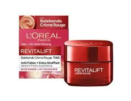 Produktbild: L'Oréal Paris Tagespflege, Revitalift Belebende Crème Rouge, Anti-Aging Gesichtspflege, Anti-Falten, Extra-Straffheit, Mit rotem Ginseng, 50 ml