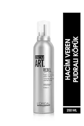Produktbild: L'Oréal Paris Tecni.ART Rebel Push-Up, Puder in Mousse, Puder-Schaum für langanhaltendes Volumen, mit texturierendem Effekt, 250 ml