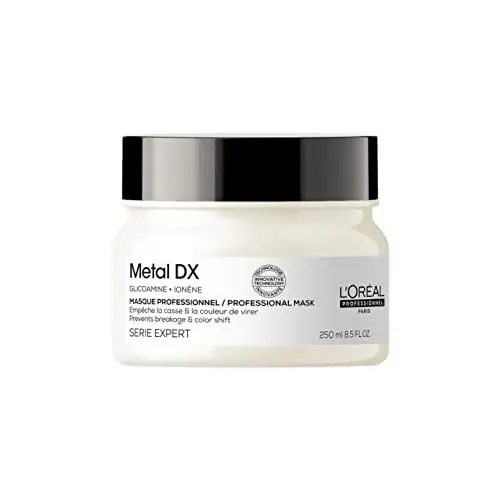 Produktbild: L'Oréal Professionnel Haarmaske für coloriertes und geschädigtes Haar, Langanhaltende Farben & Glanz, Serie Expert, Metal DX Maske, 250 ml