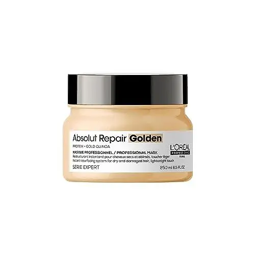 Produktbild: L'Oréal Professionnel Reparierende Haarmaske für strapaziertes und trockenes Haar, Mit Quinoa, Serie Expert, Absolut Repair Gold Maske, 250 ml