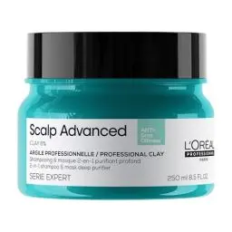 Produktbild: L'Oréal Professionnel | 2in1 Haarshampoo und Haarmaske zur Reinigung fettiger Kopfhaut, Scalp Advanced, Anti-Oiliness 2in1 Deep Purifier Clay, 250 ml