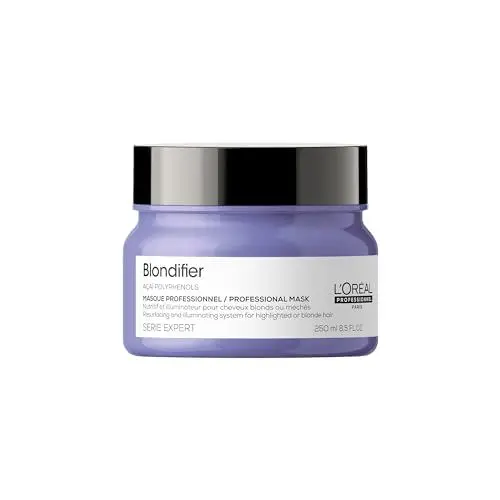 Produktbild: L'Oréal Professionnel | Nährende Haarmaske für blonde und blondierte Haare, Açaibeeren-Extrakt, Serie Expert, Blondifier Maske, 250 ml
