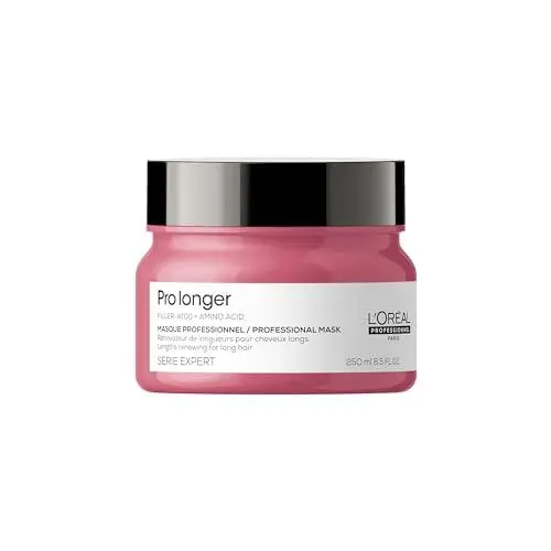 Produktbild: L'Oréal Professionnel Stärkende Haarmaske für langes und dünnes Haar, Mit Filler A-100 & Aminosäuren, Serie Expert, Pro Longer Maske, 250 ml
