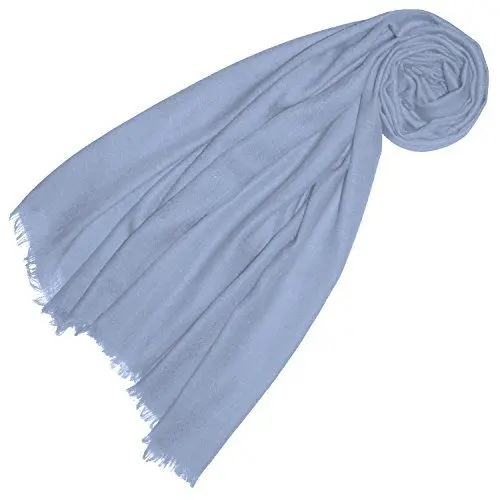 Produktbild: Lorenzo Cana Damen Pashmina Schal Schaltuch 100% Kaschmir leicht kuschelweich Kaschmirschal Kaschmirtuch Kaschmirpashmina einfarbig hellblau 78308