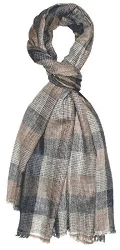 Produktbild: Lorenzo Cana Herren Schal Schaltuch 100% Kaschmir flauschig leichter Männerschal Kaschmirschal Naturfaser 70 cm x 200 cm, Braun Beige - 782041188