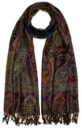 Produktbild: Lorenzo Cana Herren Schal Schaltuch aus weicher Wolle Paisley Muster bunt mehrfarbig 70 cm x 190 cm Wollschal Wolltuch Umschlagtuch 7819711