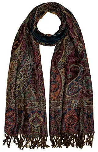 Produktbild: Lorenzo Cana Herren Schal Schaltuch aus weicher Wolle Paisley Muster bunt mehrfarbig 70 cm x 190 cm Wollschal Wolltuch Umschlagtuch 7819711
