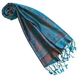 Produktbild: Lorenzo Cana Luxus Seidenschal für Frauen Schal 100% Seide gewebt Damenschal elegant Paisley Muster Mehrfarbig 7818777