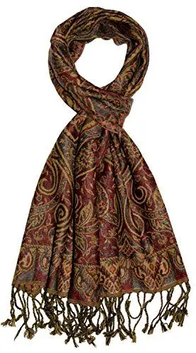 Produktbild: Lorenzo Cana Männer Schal aus weicher Wolle aufwändiges Paisleymuster bunt mehrfarbig 35 cm x 160 cm Wollschal Wolltuch Herrenschal mit Fransen 7840511