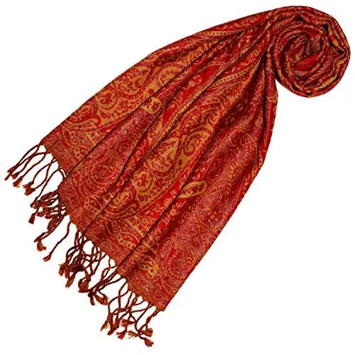 Produktbild: Lorenzo Cana - Damen Schal aus weicher Wolle aufwändiges Paisley Muster bunt mehrfarbig 35 cm x 160 cm Wollschal Wolltuch Damenschal Frauenschal 78403