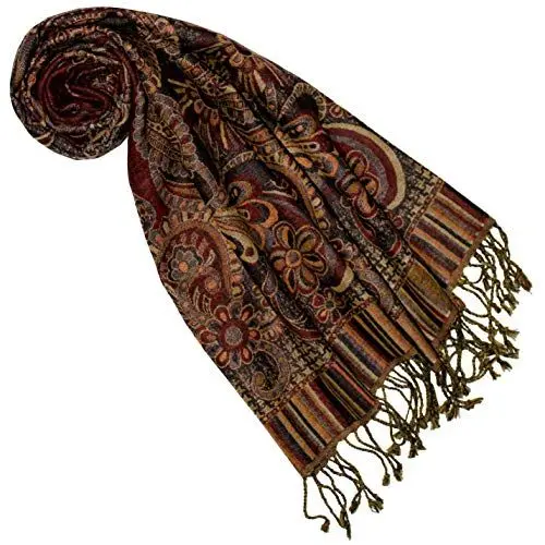 Produktbild: Lorenzo Cana - Damen Schal aus weicher Wolle vom Merinolamm Paisleymuster mehrfarbig 35 cm x 160 cm Wollschal Wolltuch Damenschal Frauenstola 7840277