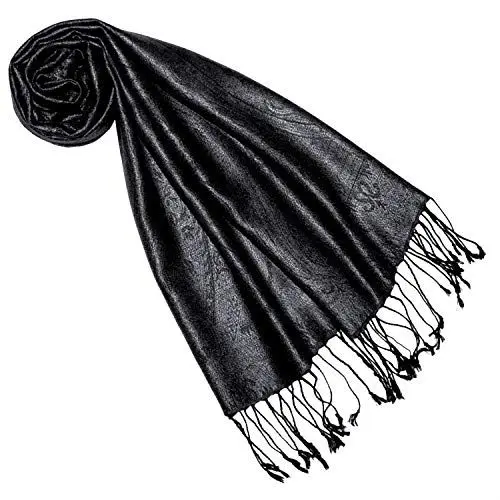 Produktbild: Lorenzo Cana - Echarpe - Imprimé cachemire - Femme 70 x 190 cm Noir/Anthracite