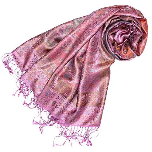 Produktbild: Lorenzo Cana - Echarpe - Imprimé cachemire - Femme 70 x 190 cm Rosa-gold-hellgrün