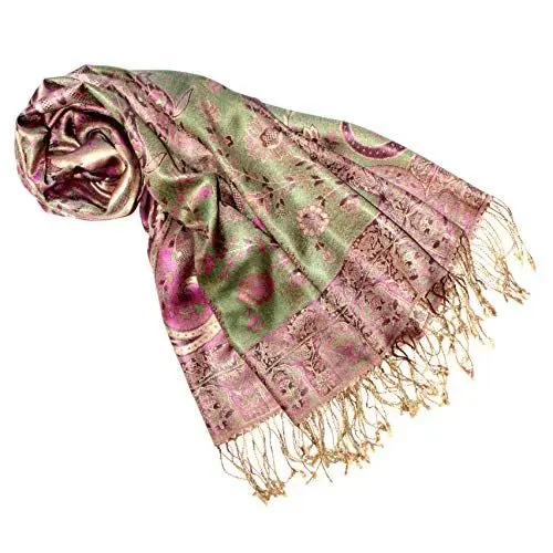 Produktbild: Lorenzo Cana - Echarpe - Imprimé cachemire - Femme 70 x 190 cm Rose/Crème