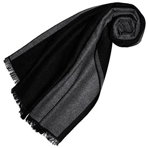 Produktbild: Lorenzo Cana – Eleganter jacquardgewebter Damenschal Tuch Anthrazit Grau Schwarz Schaltuch gewebt 32 cm x 180 cm - 93280