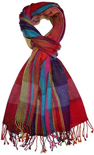 Produktbild: Lorenzo Cana - Herrenschal Schaltuch aus Wolle mit Baumwolle Frischgrat bunt mehrfarbig 70 x 190 cm Wollschal Wolltuch Tuch 7839711