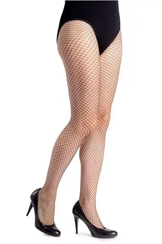 Produktbild: LORES Damen-Netzstrumpfhose, mittelgroß, Netzstoff, sexy Look, Cosplay-Netzstrümpfe für Damen, Rete15 Nero Größe 1/2