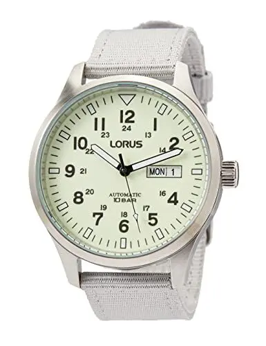 Produktbild: Lorus Herren-Uhr Automatik Edelstahl mit Textilband RL411BX9