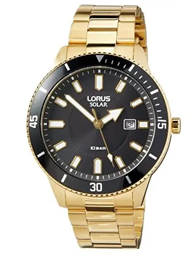 Produktbild: Lorus Herren Analog Quarz Uhr mit Metall Armband RX308AX9