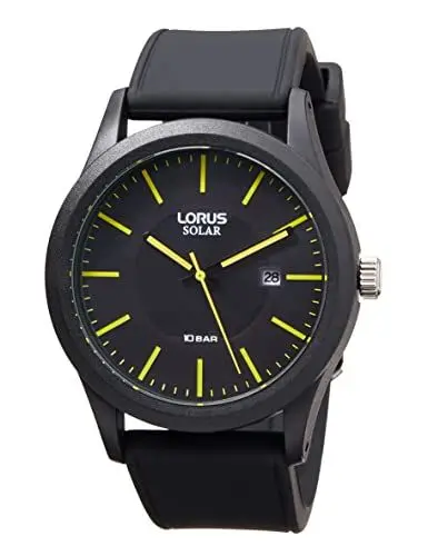Produktbild: Lorus Herren Analog Quarz Uhr mit Silikon Armband RX301AX9, Schwarz